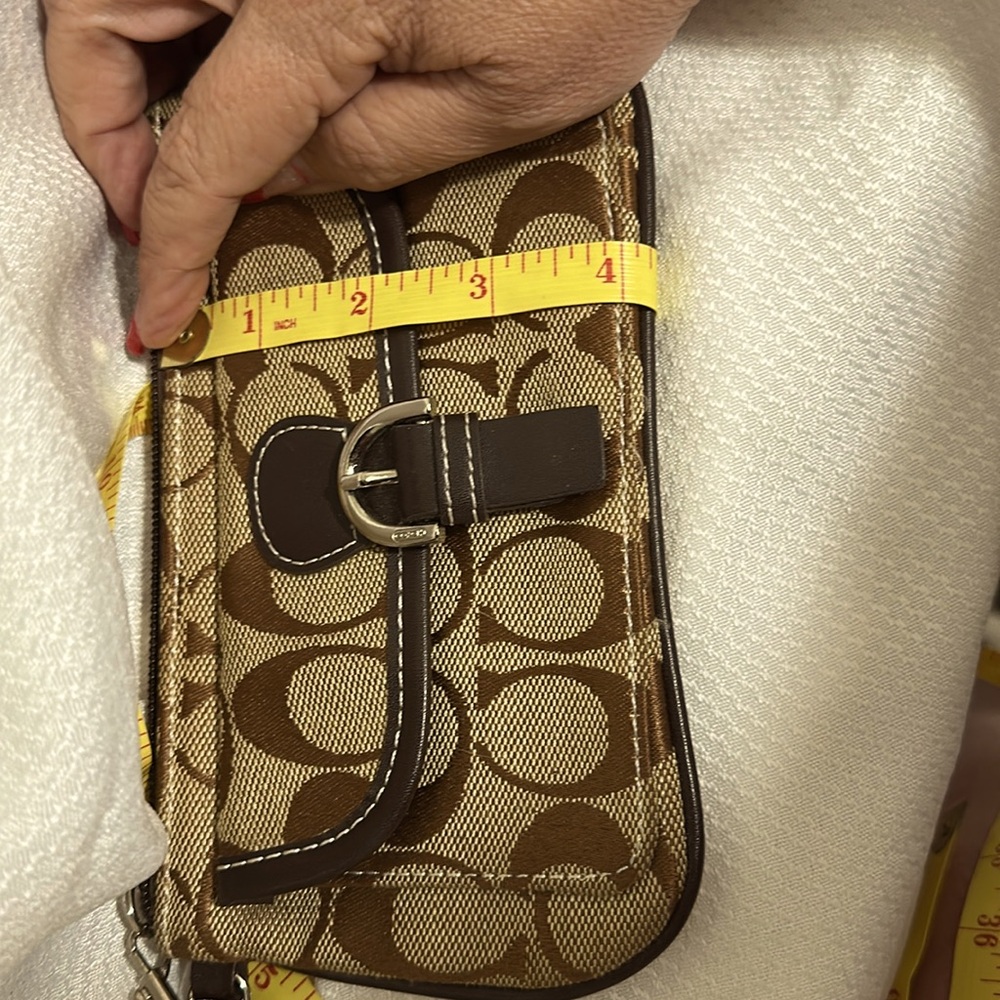 Coach Brown and Tan Monogram Wristlist - Picture 7 of 7